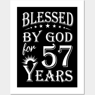 Blessed By God For 57 Years Christian Posters and Art